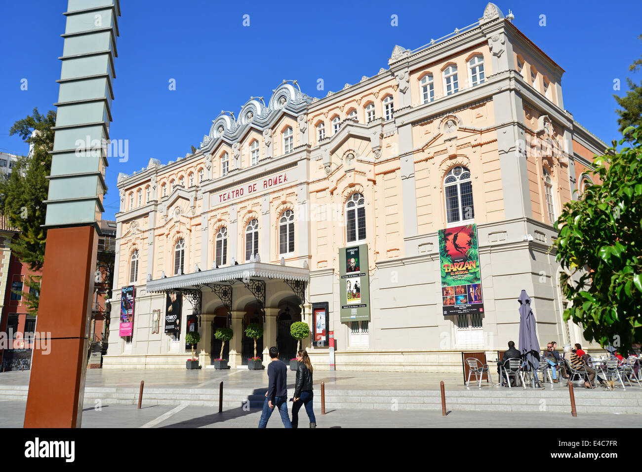 19e siècle el Teatro de Romea (Théâtre Romea), Plaza Julian Romea, Murcie, Région de Murcie, Royaume d'Espagne Banque D'Images
