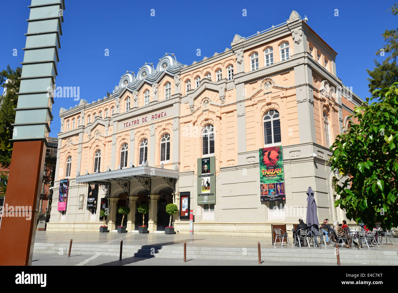 19e siècle el Teatro de Romea (Théâtre Romea), Plaza Julian Romea, Murcie, Région de Murcie, Royaume d'Espagne Banque D'Images