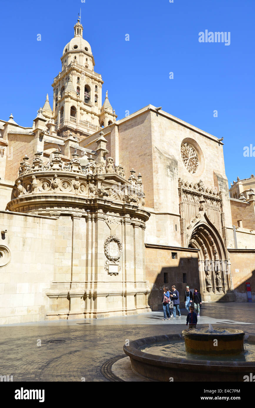 Cathédrale de Murcie, Plaza Cardinal Belluga, Murcie, Région de Murcie, Royaume d'Espagne Banque D'Images