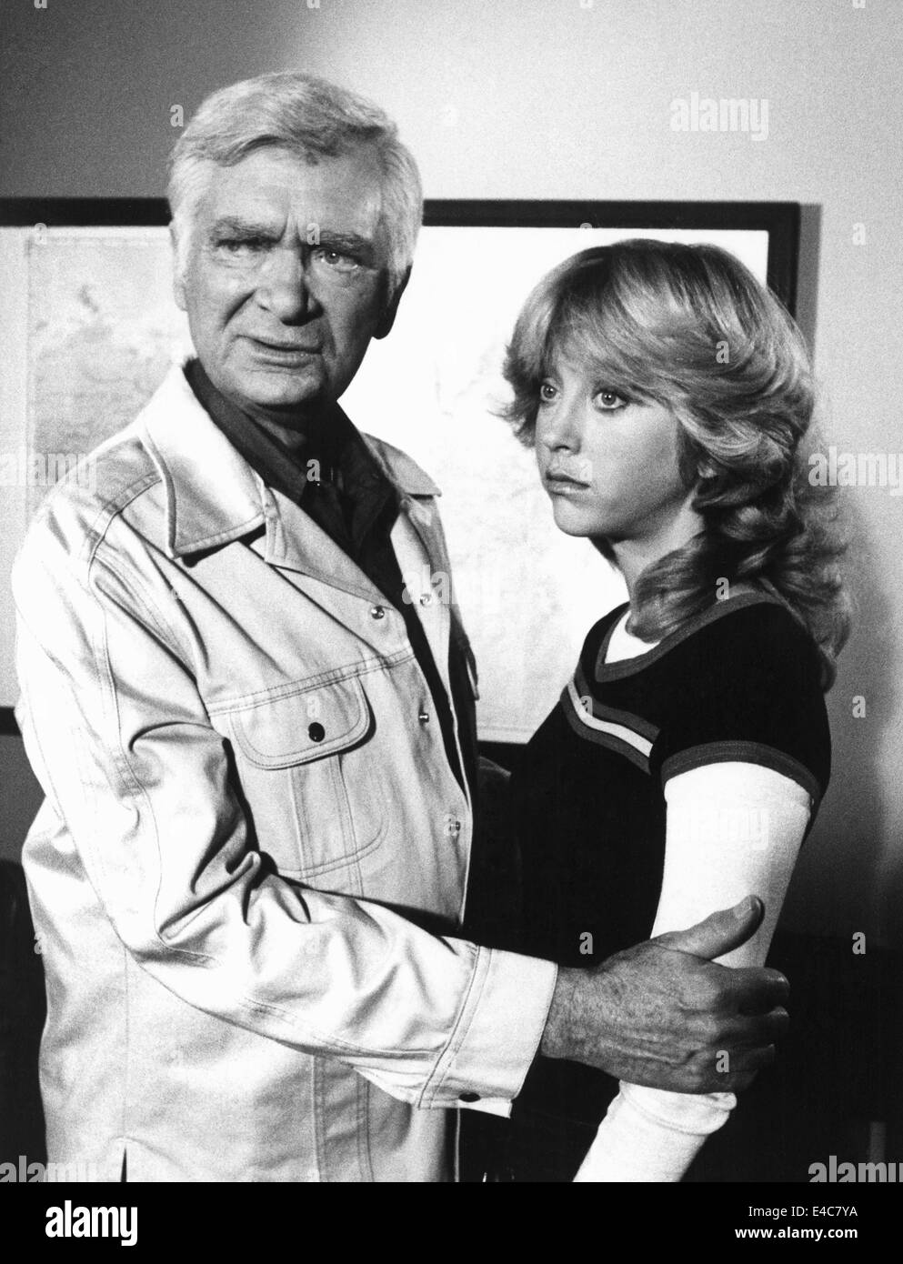 Buddy Ebsen, Bonnie Ebsen, sur-ensemble de la série TV, "Barnaby Jones', 1978 Banque D'Images