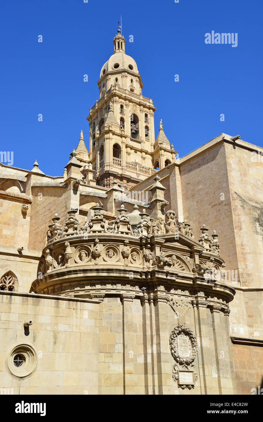 Cathédrale de Murcie, Plaza Cardinal Belluga, Murcie, Région de Murcie, Royaume d'Espagne Banque D'Images