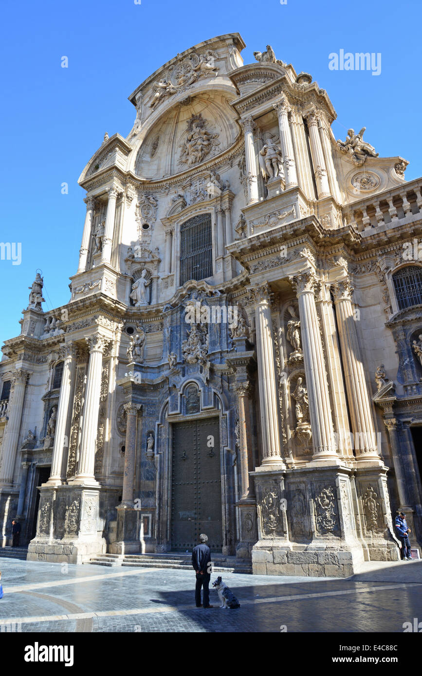 Cathédrale de Murcie, Plaza Cardinal Belluga, Murcie, Région de Murcie, Royaume d'Espagne Banque D'Images