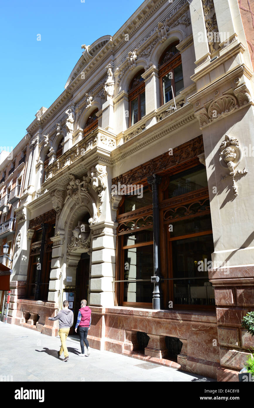 Vrai Casino de Murcie, la Calle de la Trapería, Murcie, Région de Murcie, Royaume d'Espagne Banque D'Images