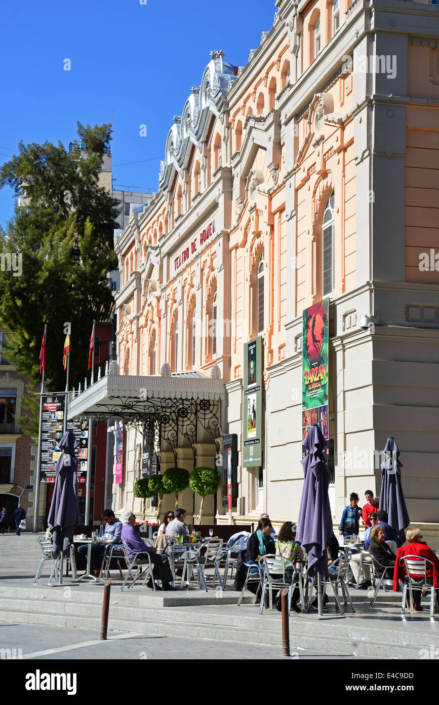 19e siècle el Teatro de Romea (Théâtre Romea), Plaza Julian Romea, Murcie, Région de Murcie, Royaume d'Espagne Banque D'Images