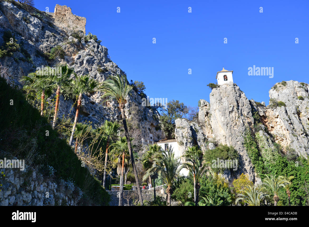 Montagne de Guadalest, El Castell de Guadalest, Marina Baixa, Province d'Alicante, Royaume d'Espagne Banque D'Images