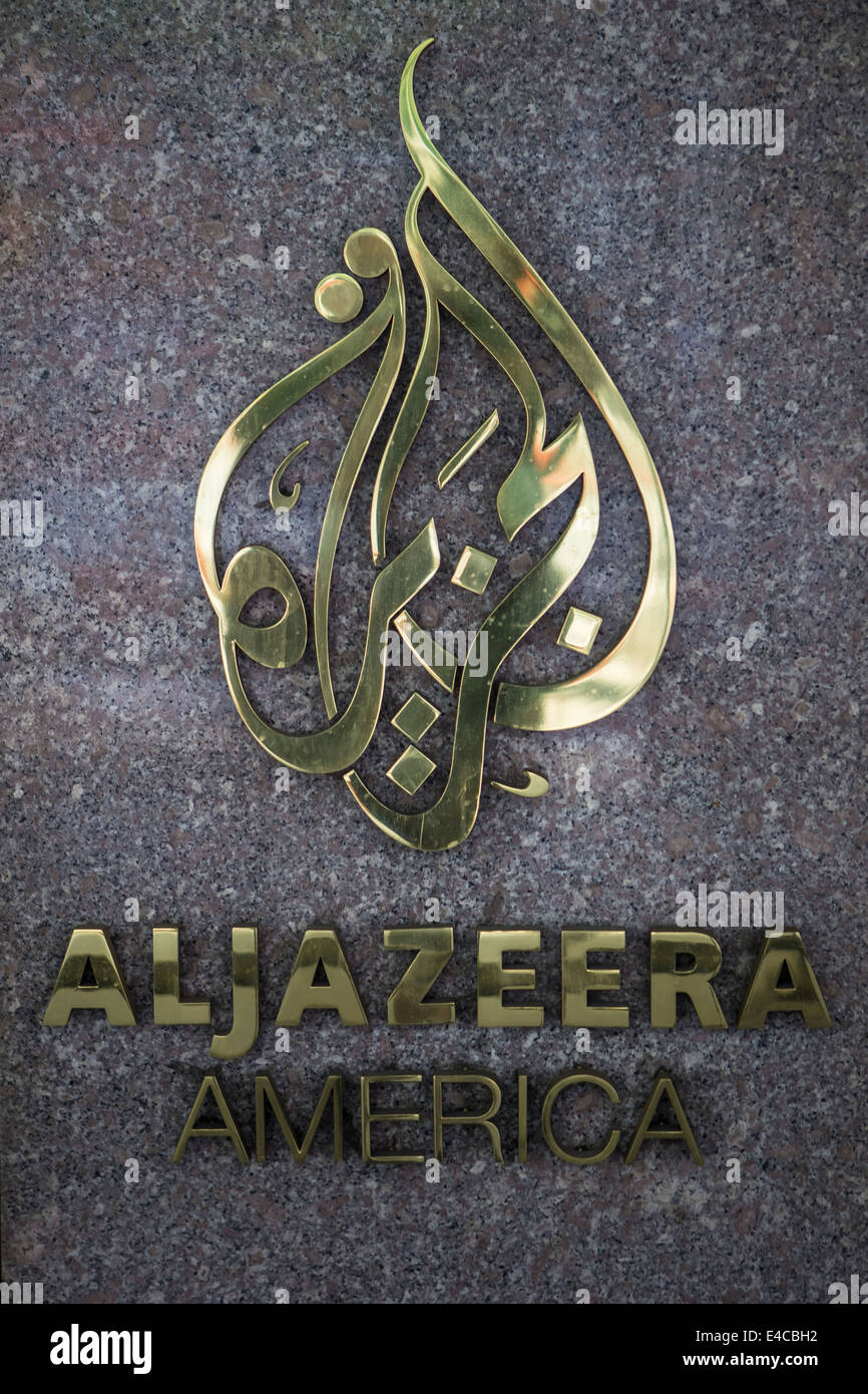 Al Jazeera Nord studio est représenté à New York Banque D'Images