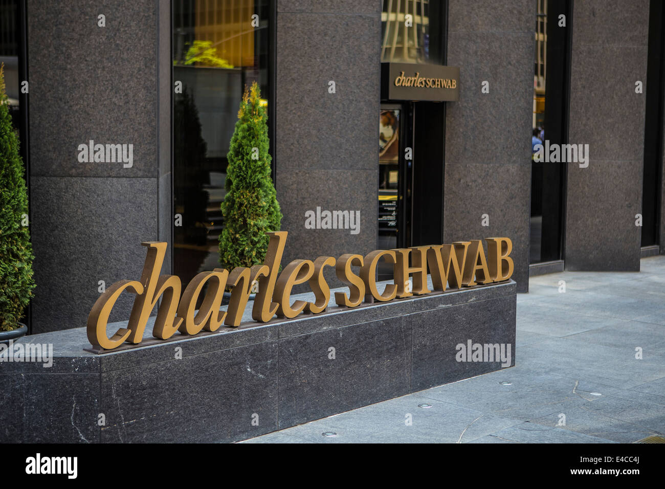 Charles Schwab Corporation bureaux sont représentés dans New York, NY Banque D'Images