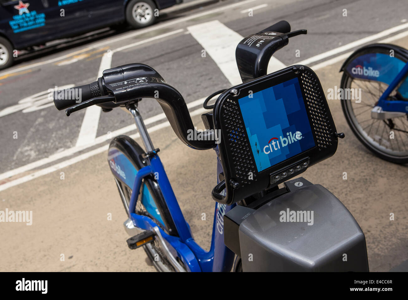 Un vélo de Citi est photographié à la gare de New York, NY Banque D'Images