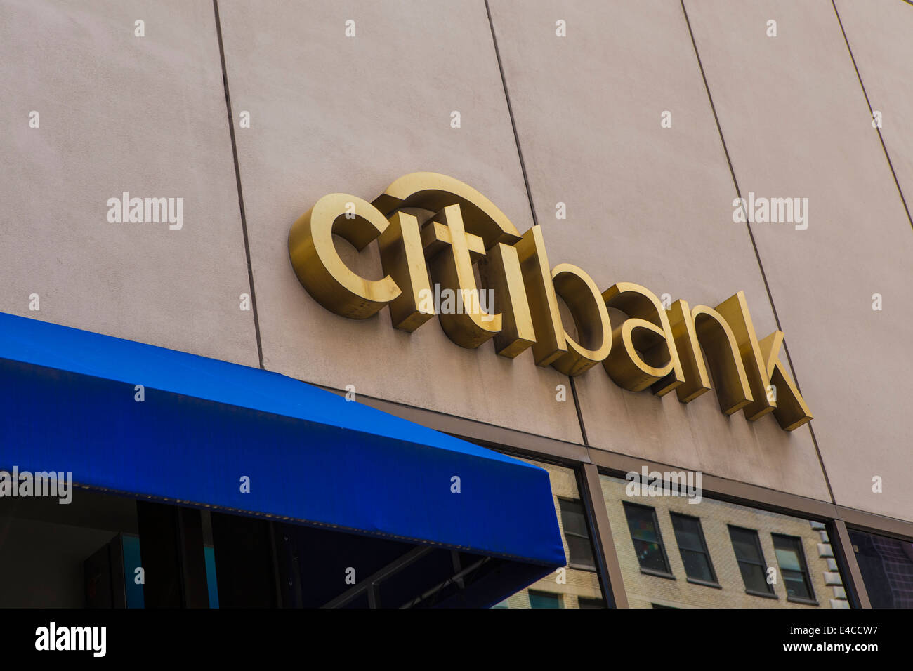 Une succursale Citibank est représenté à New York, NY Banque D'Images