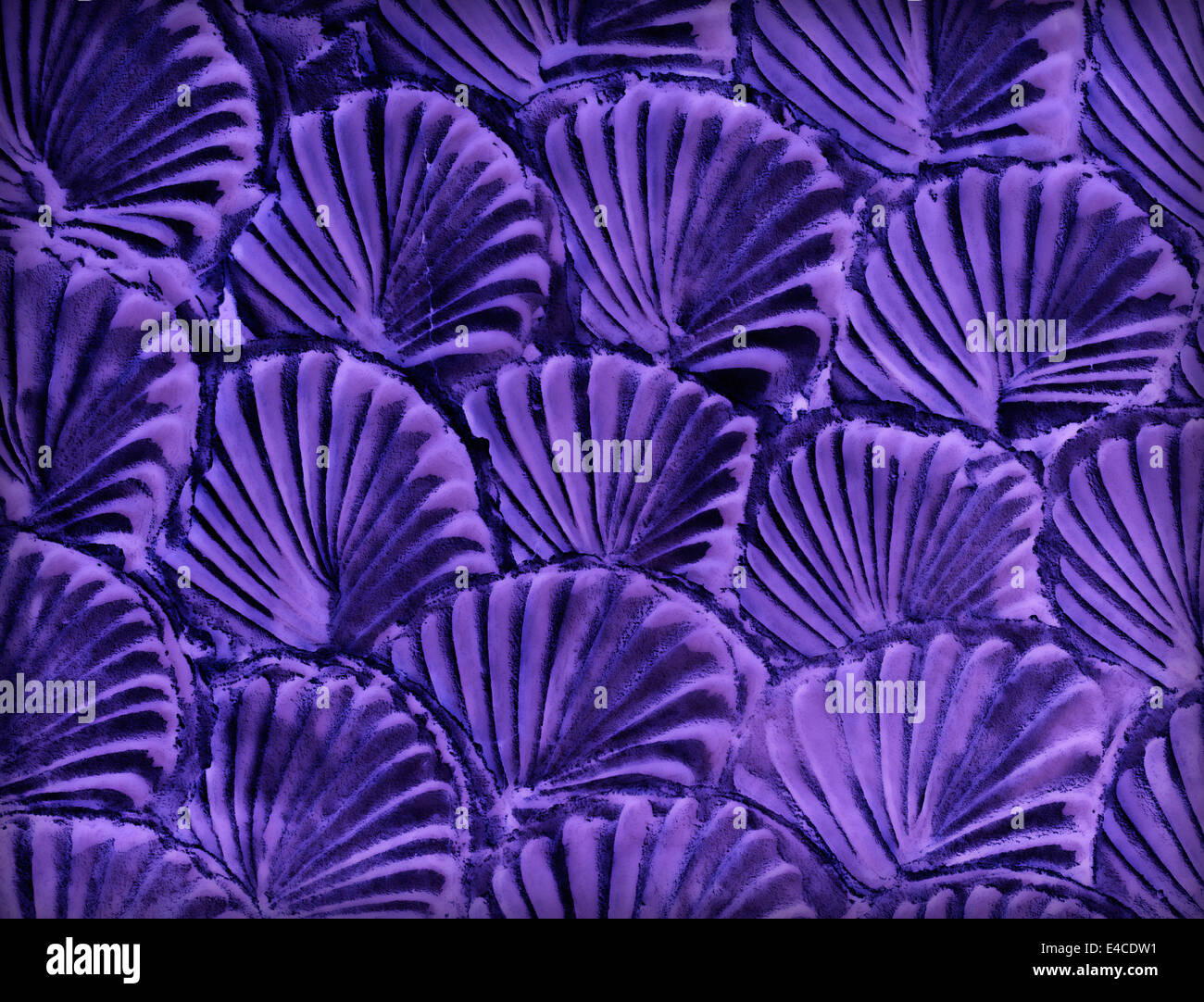 La texture du mur de mortier violet contexte esthétique. Banque D'Images