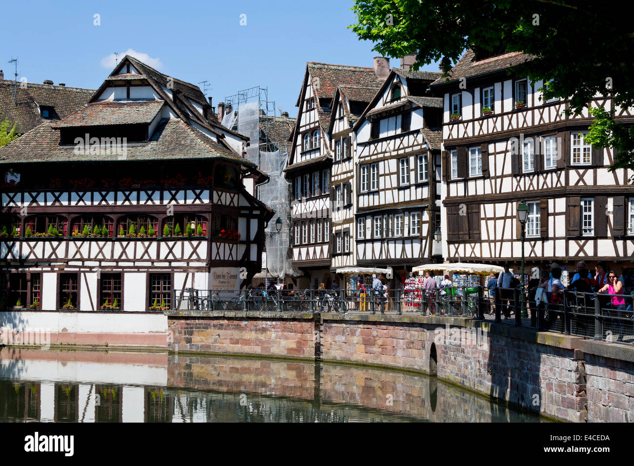 Maison à colombages typique de la vieille ville de Strasbourg, France Banque D'Images