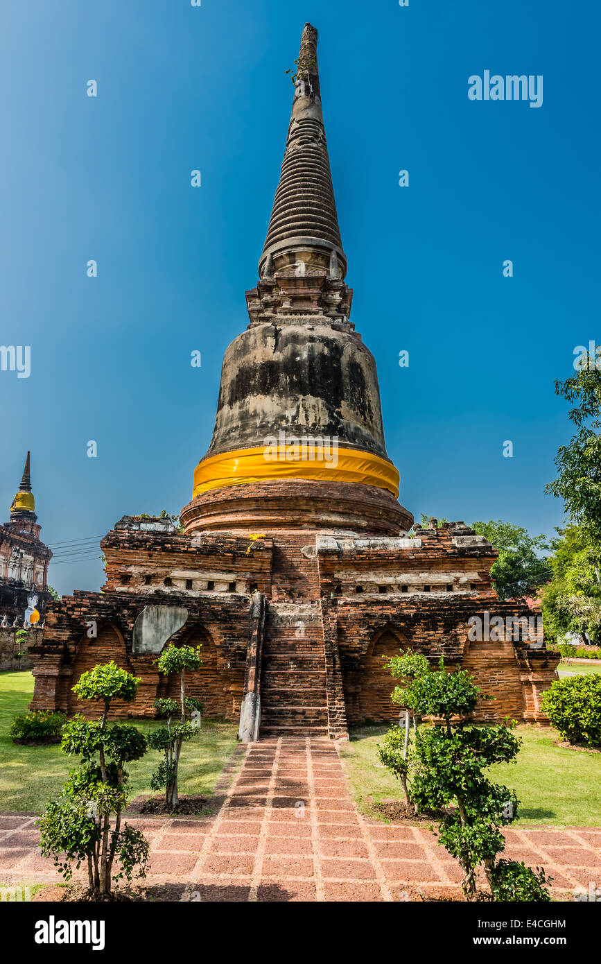 Wat Yai Chai Mongkhon à Ayutthaya Bangkok Thaïlande Banque D'Images