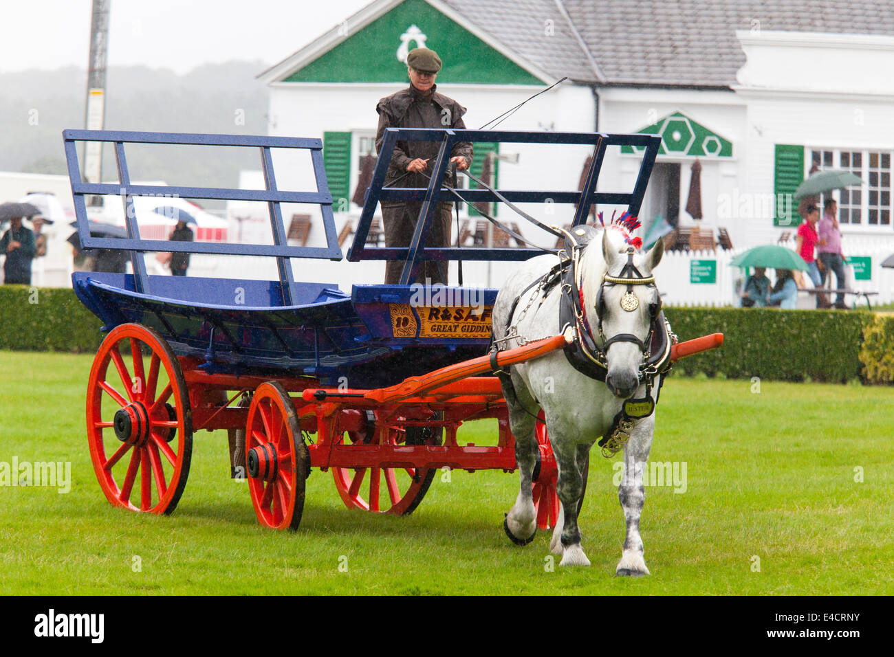 Cheval lourd et un chariot à la Great Yorkshire Show 2014 Banque D'Images