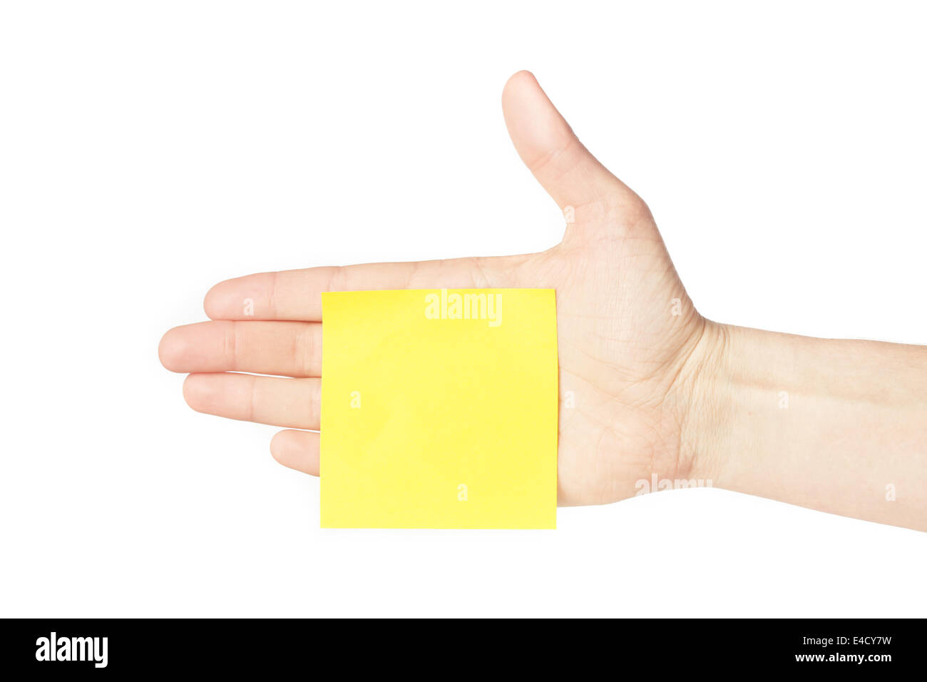 Sticky note en main Banque D'Images Sticky note en main Banque D'Images