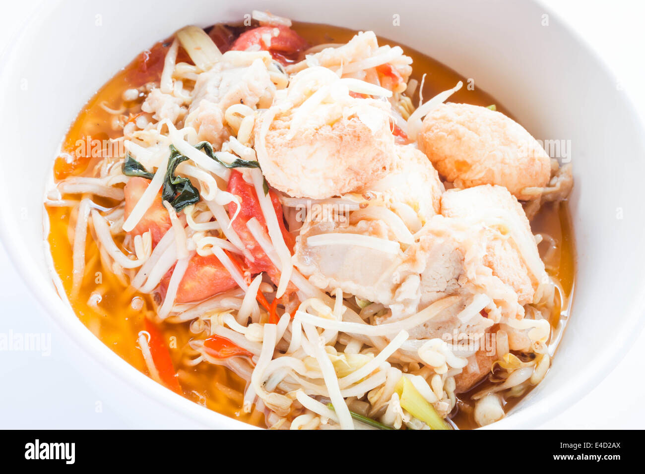 Close up sauter de haricot germé avec le tofu, stock photo Banque D'Images