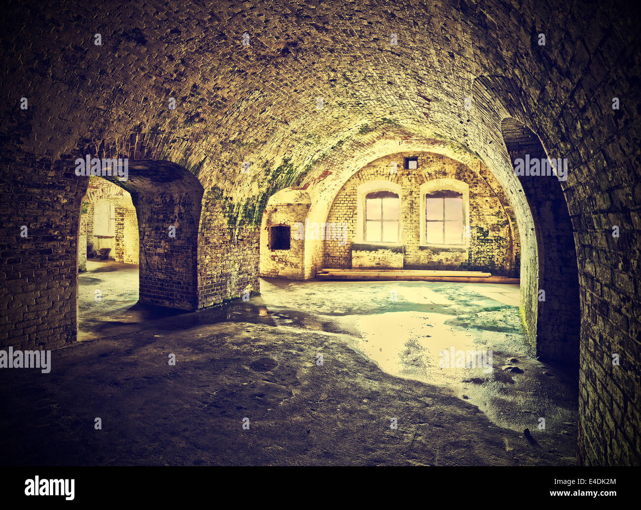 Vintage photo de donjon, cave en style rétro. Banque D'Images