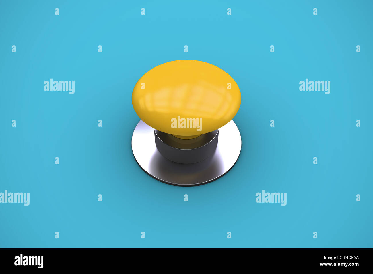 Image composite de bouton poussoir jaune Banque D'Images