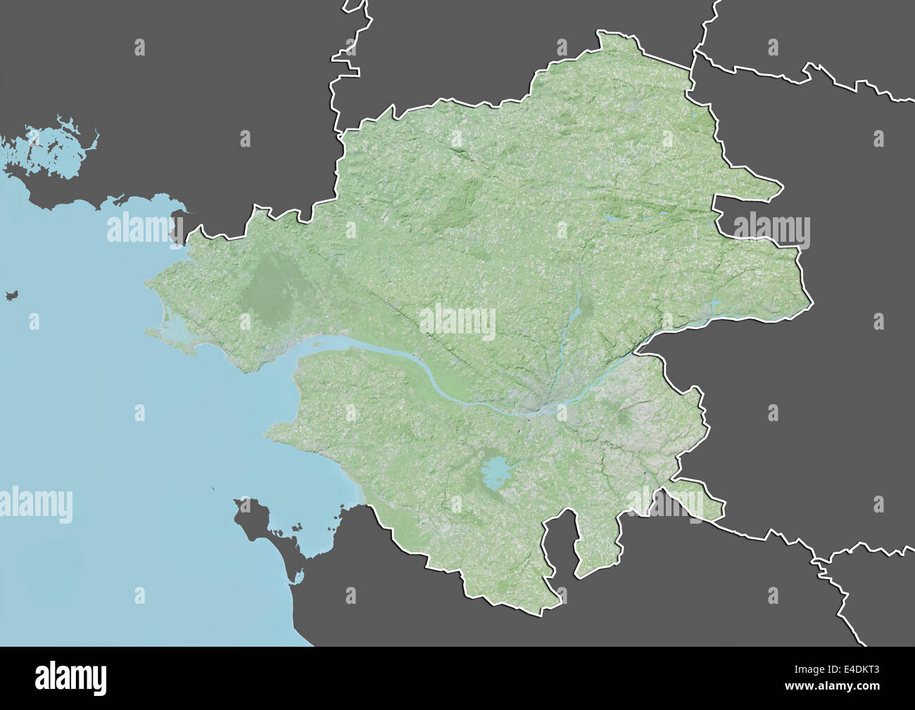 Departement loire france relief map Banque de photographies et d’images