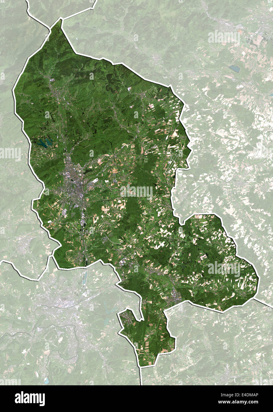 Département du Territoire de Belfort, France, True Color Image satellite Banque D'Images