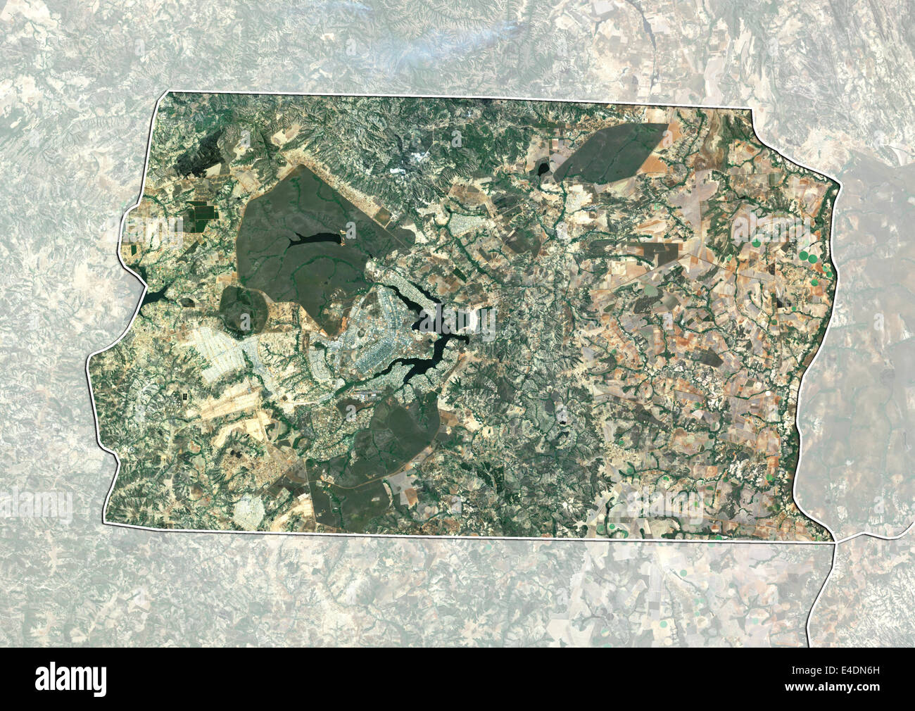 État de District Fédéral , Brésil, True Color Image satellite Banque D'Images