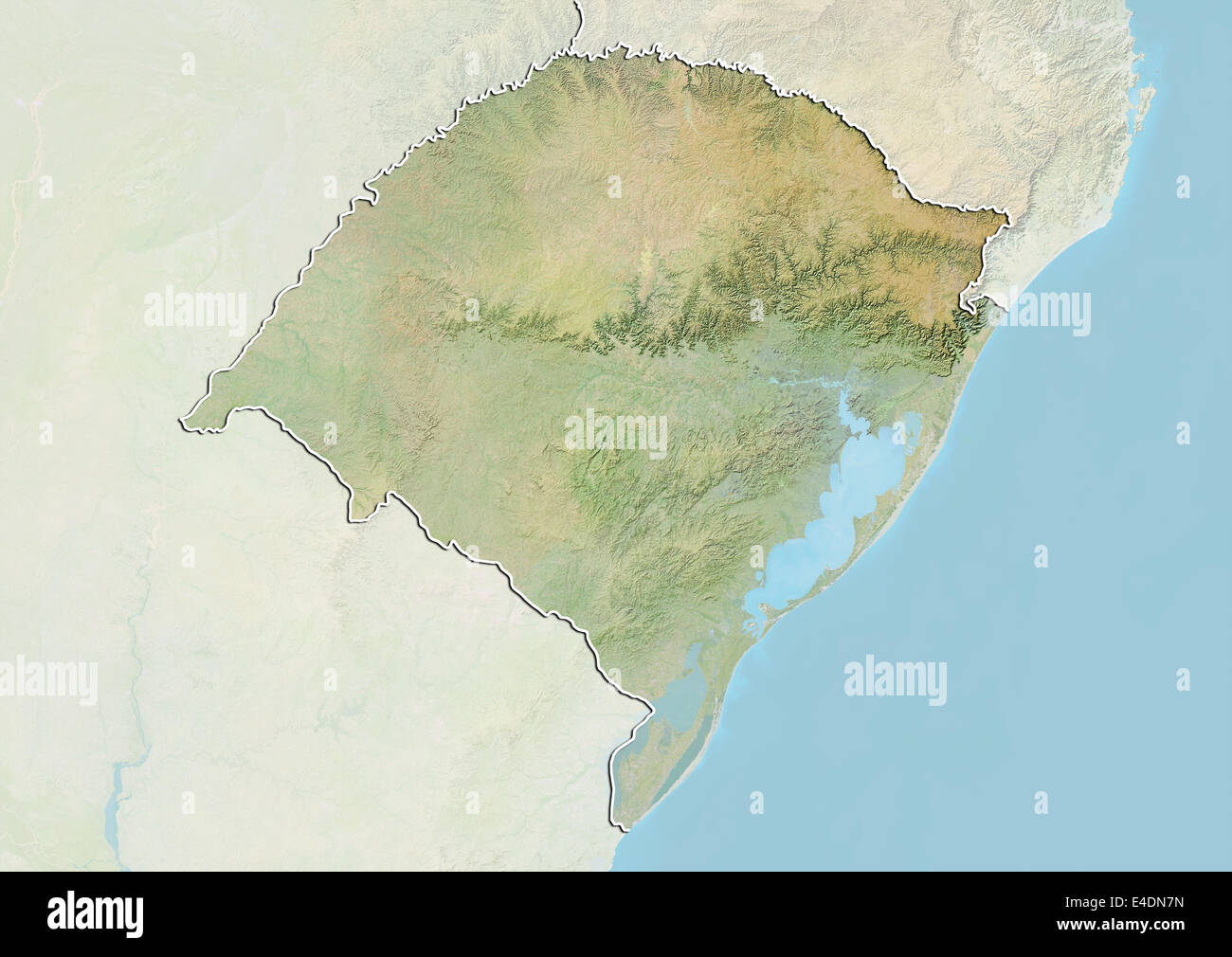 L Etat De Rio Grande Do Sul Bresil Carte En Relief Photo Stock Alamy