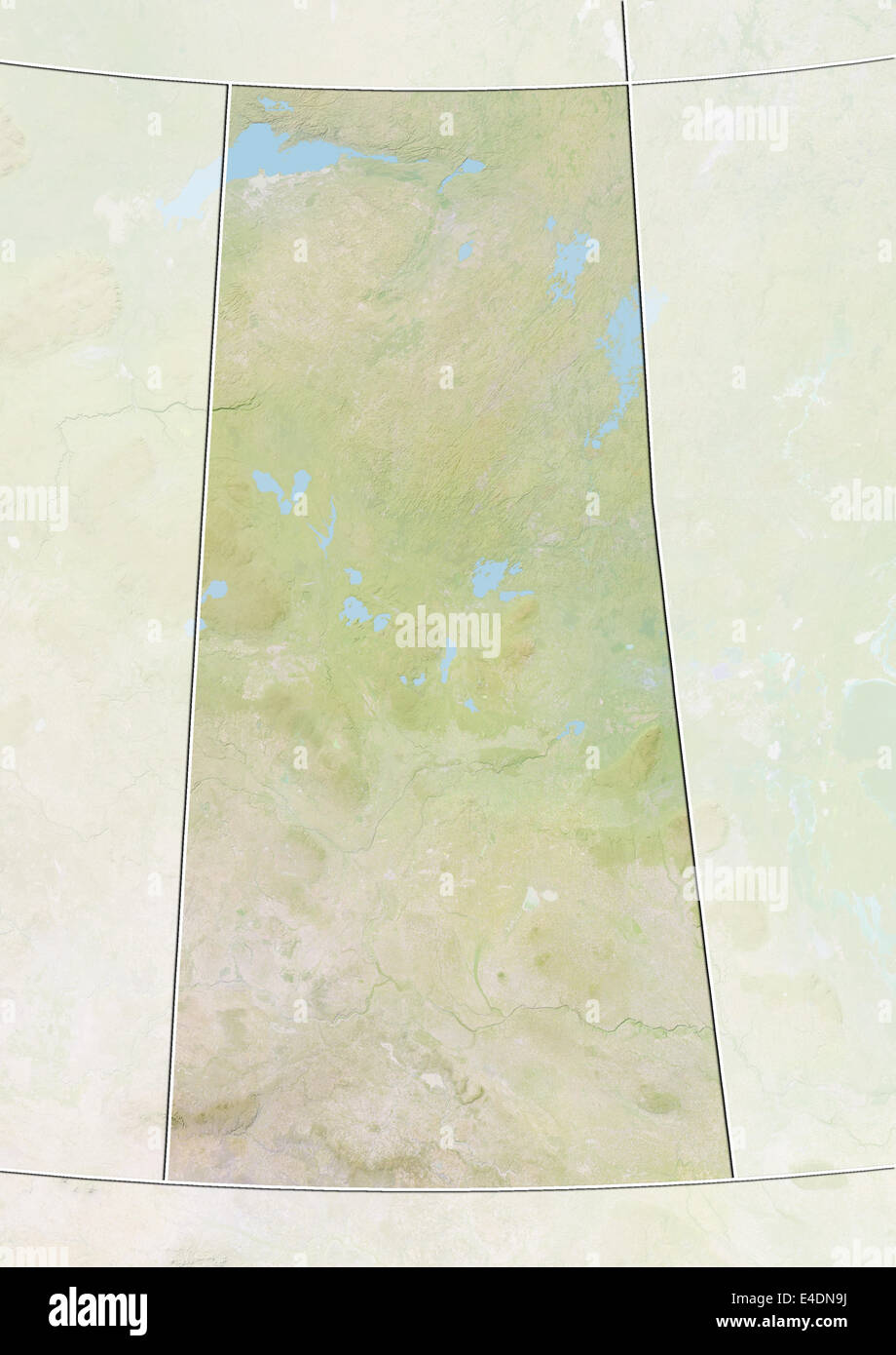 Province de la Saskatchewan, Canada, carte en relief Banque D'Images
