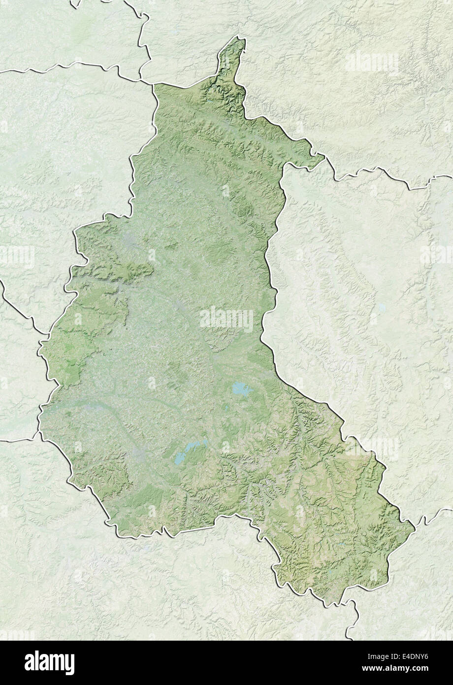 De La Region Champagne Ardenne France Carte En Relief Photo Stock Alamy