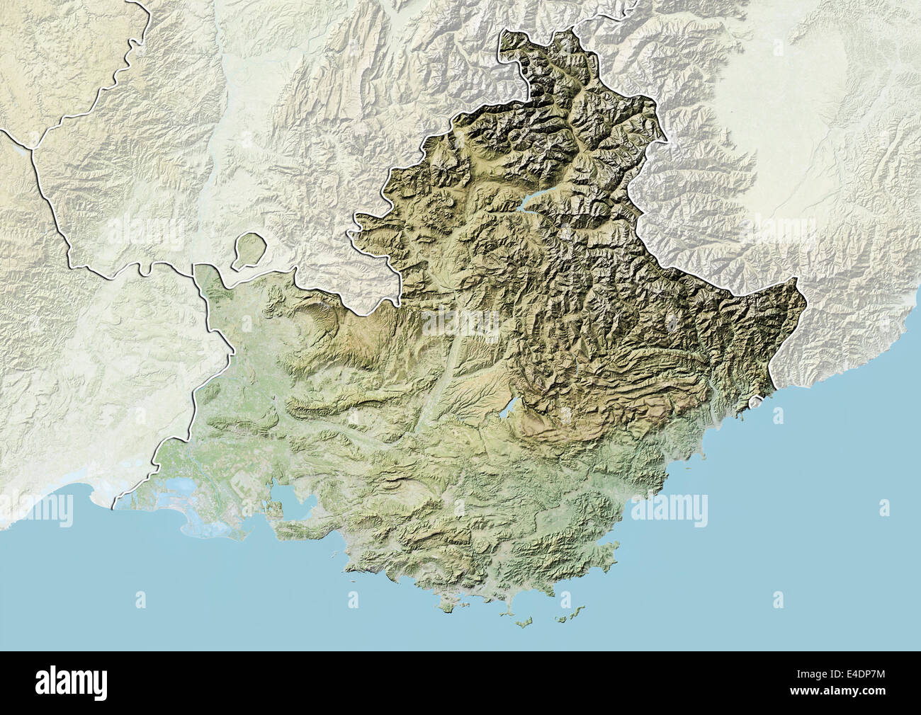 Carte en relief de la france Banque de photographies et d’images à