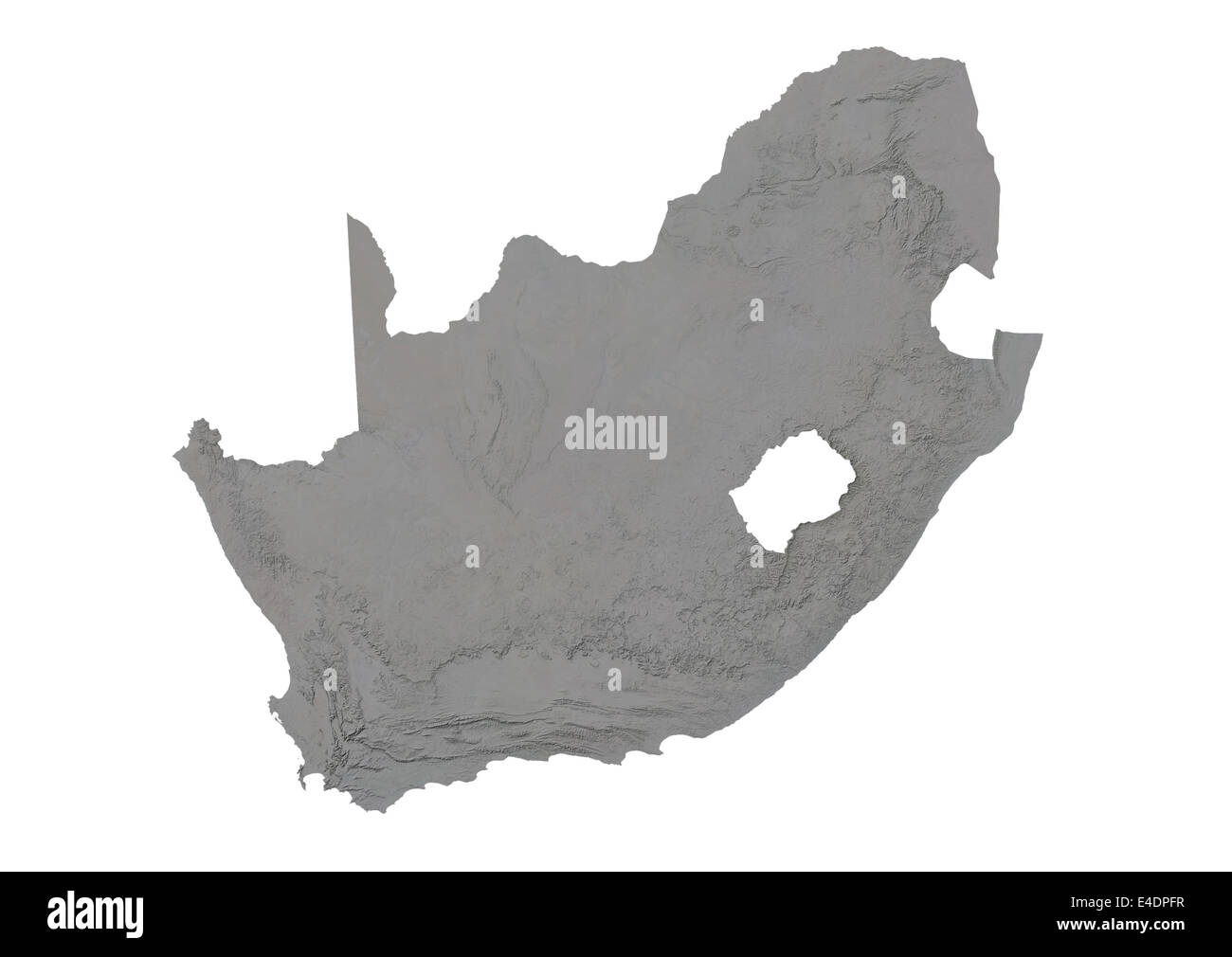 L'Afrique du Sud, carte en relief Banque D'Images