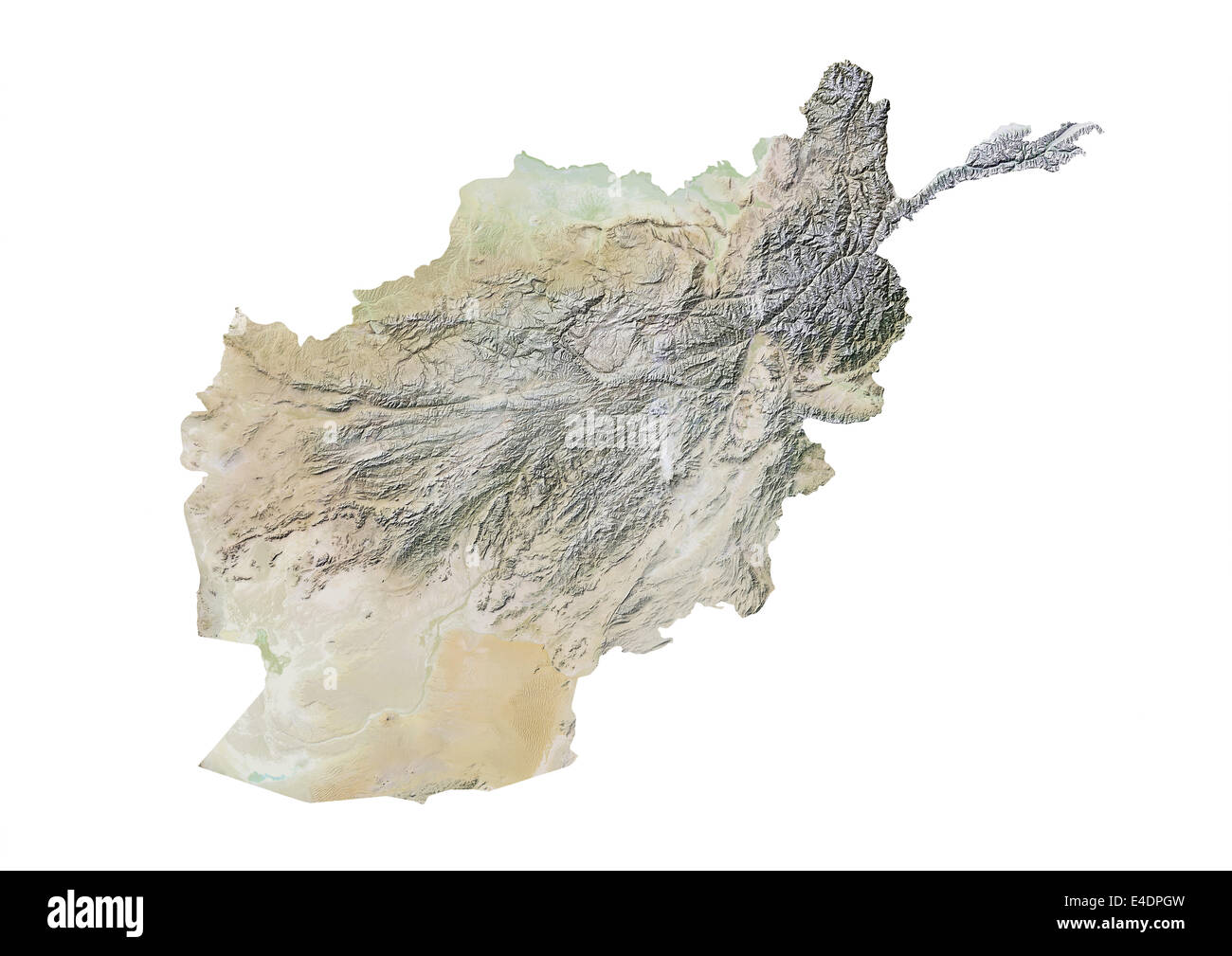 L'Afghanistan, carte en relief Banque D'Images