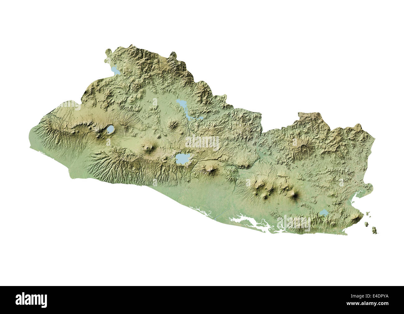 El Salvador, carte en relief Banque D'Images