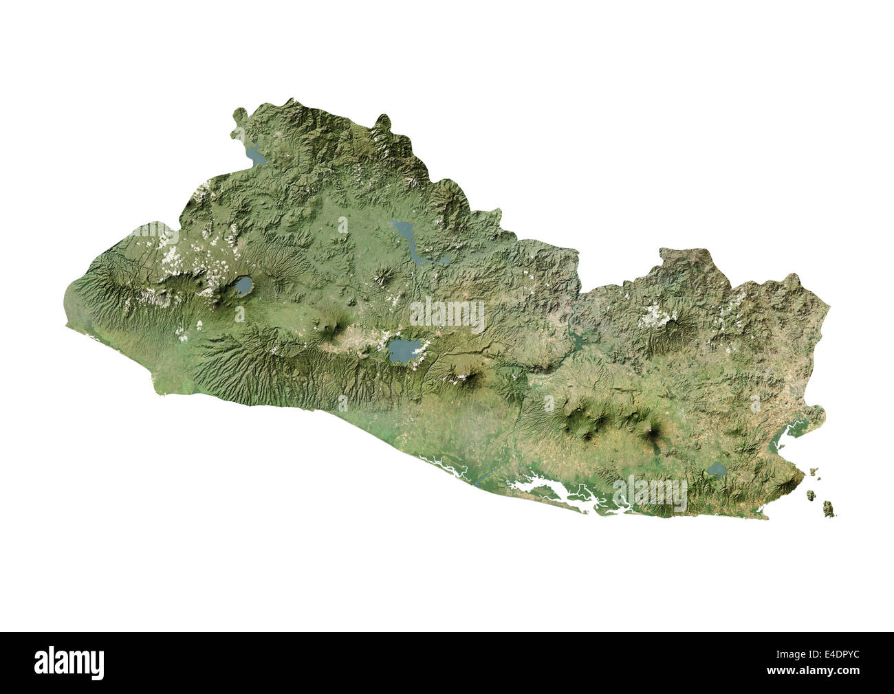 El Salvador, image satellite Banque D'Images
