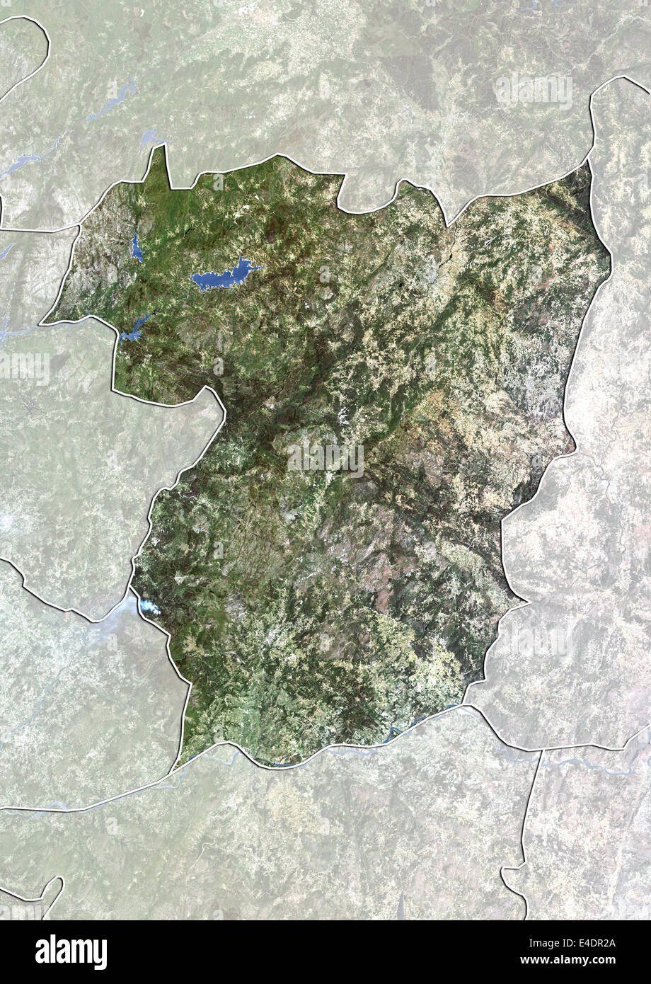 District de Vila Real, Portugal, True Color Image satellite Banque D'Images