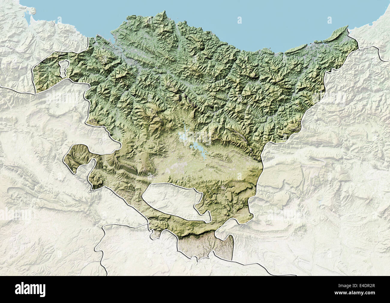 Pays Basque, Espagne, carte en relief Photo Stock Alamy
