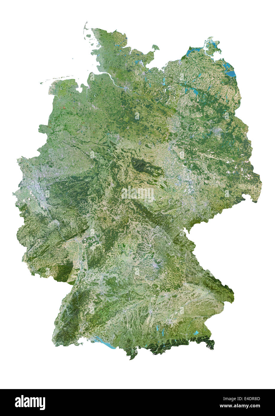 L'Allemagne, image satellite Banque D'Images