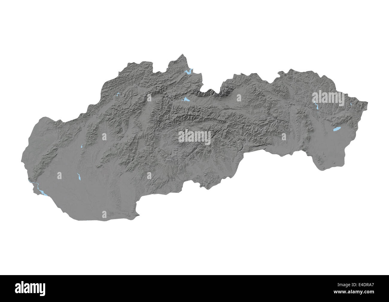 La Slovaquie, carte en relief Banque D'Images