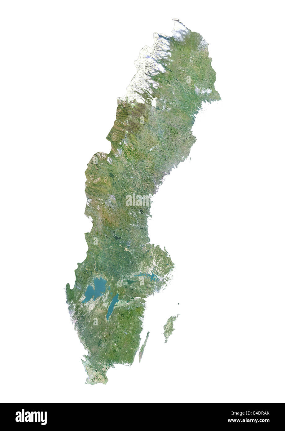 La Suède, image satellite Banque D'Images