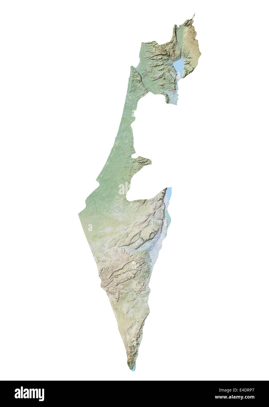 Israël, carte en relief Banque D'Images