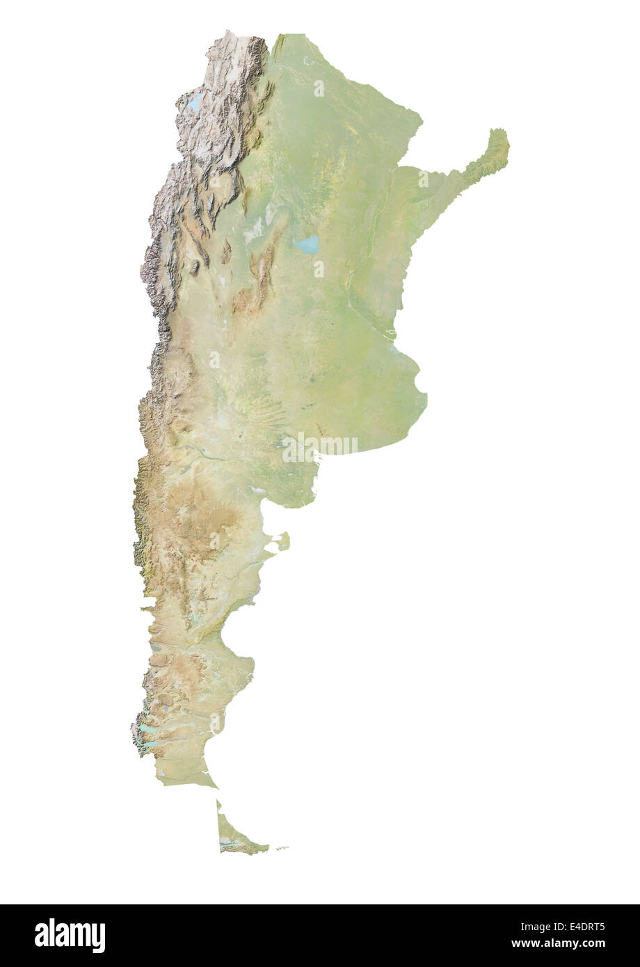 Mapa de relieve de argentina Banque d'images détourées - Alamy