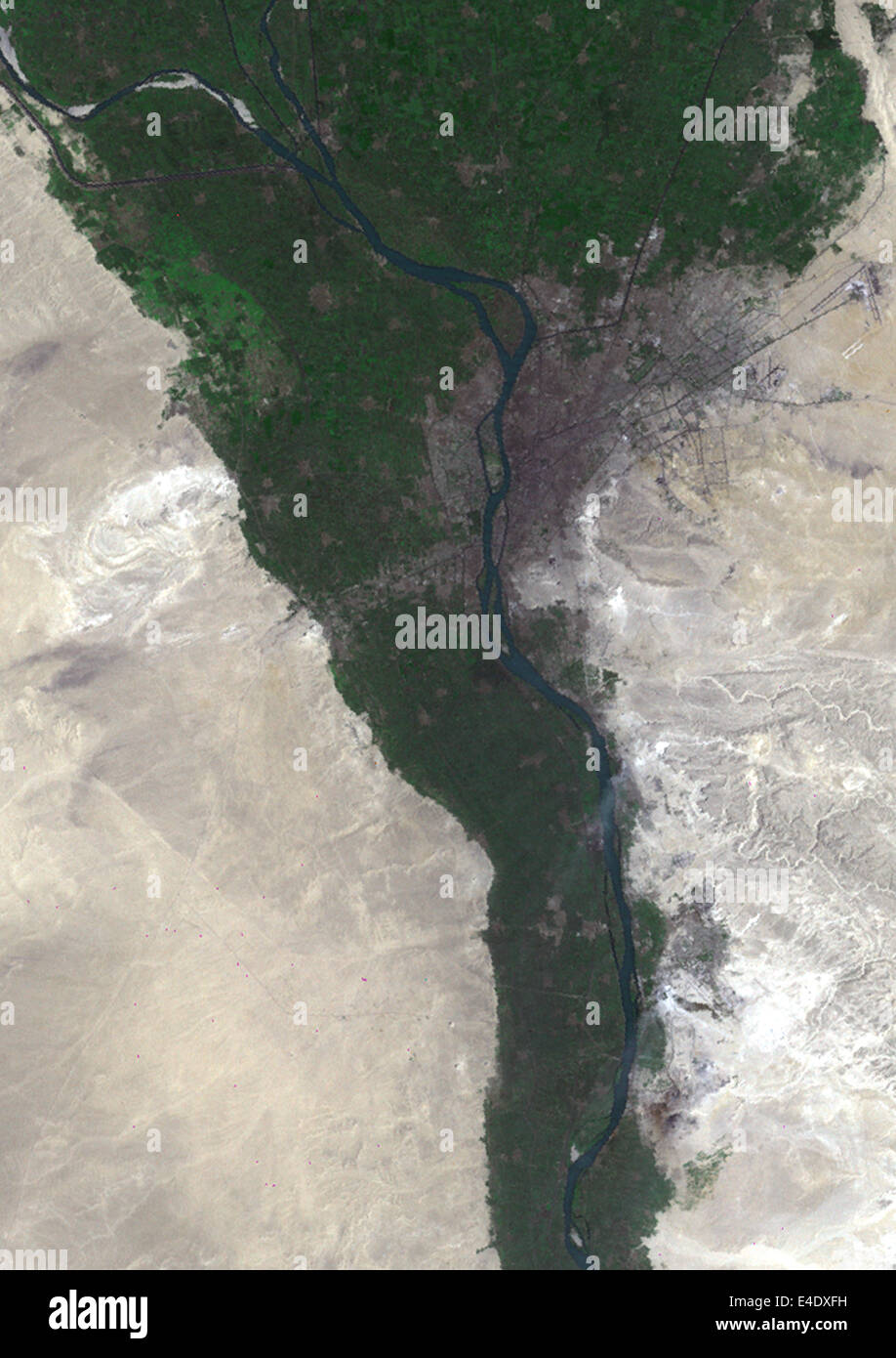 La ville du Caire, en Égypte, en 1972, True Color Image satellite. La couleur vraie image satellite de la ville du Caire, la capitale de l'Égypte. Je Banque D'Images