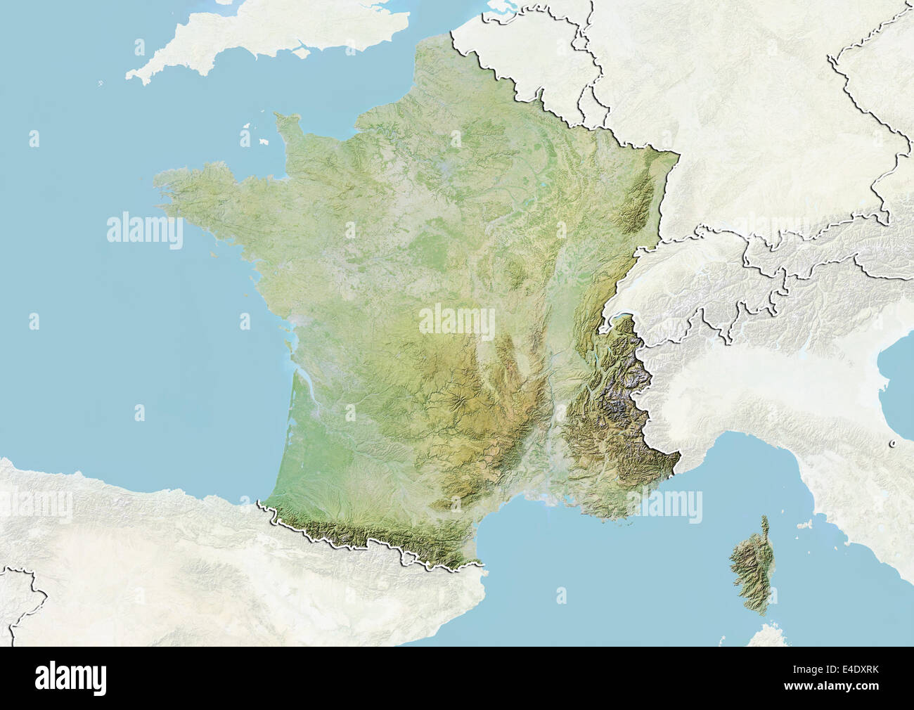 Carte de la france et de la suisse Banque de photographies et d’images