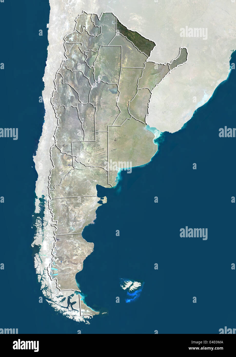 L'Argentine et la province de Formosa, True Color Image satellite Banque D'Images