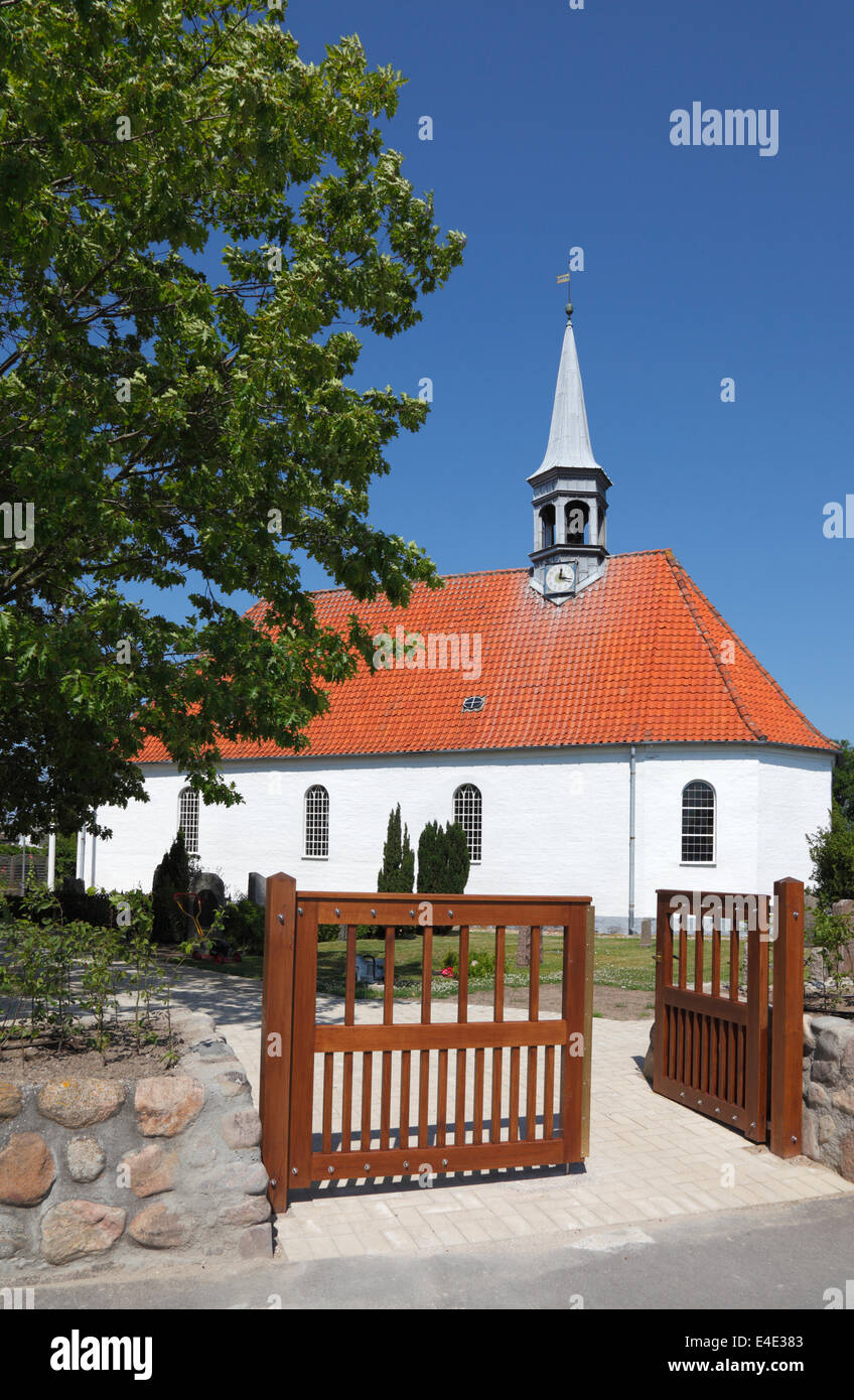 Église Gilleleje, Zélande du Nord, Danemark. Le grenier était une cachette pour les Juifs avant d'être navigué en Suède pendant la Seconde Guerre mondiale Guerre mondiale 2. Banque D'Images