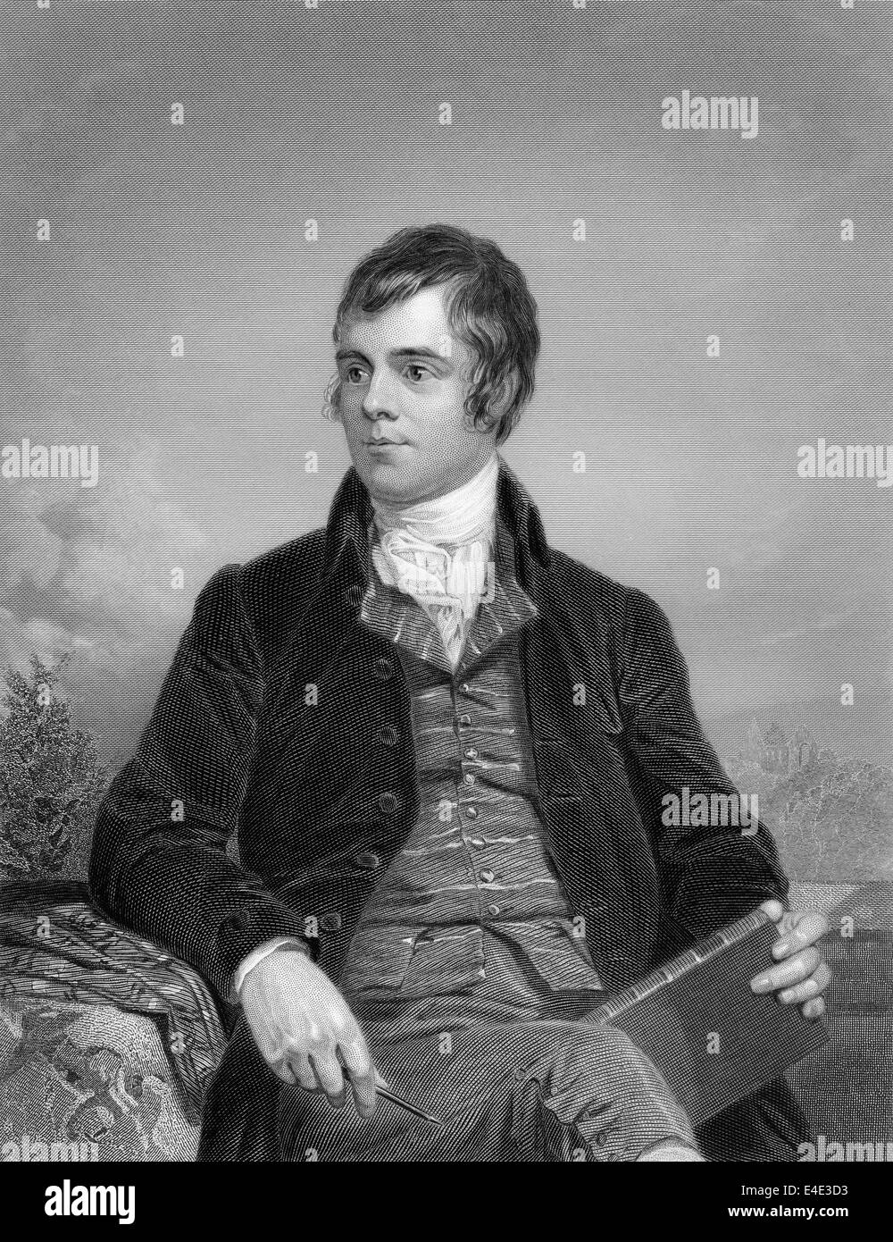 Robert Burns, 1759 - 1796, un poète et écrivain écossais, Banque D'Images