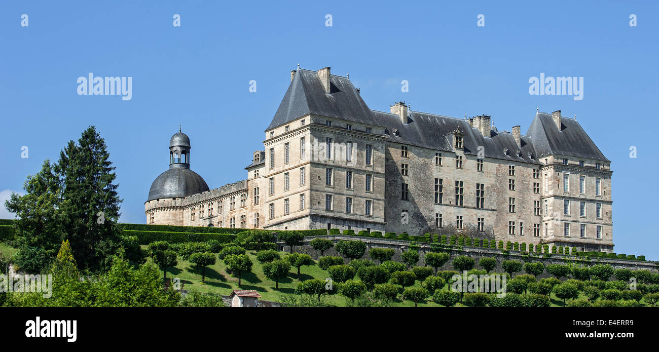 Château de Hautefort, château du 17ème siècle en dordogne, Périgord, France Banque D'Images