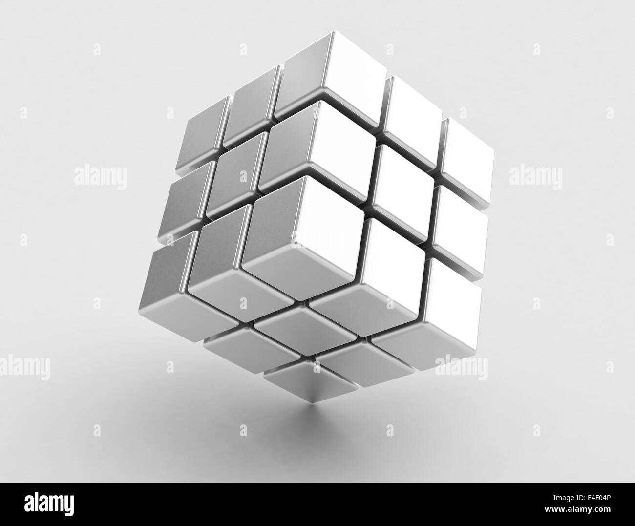 Illustration 3D cubes métalliques Banque D'Images