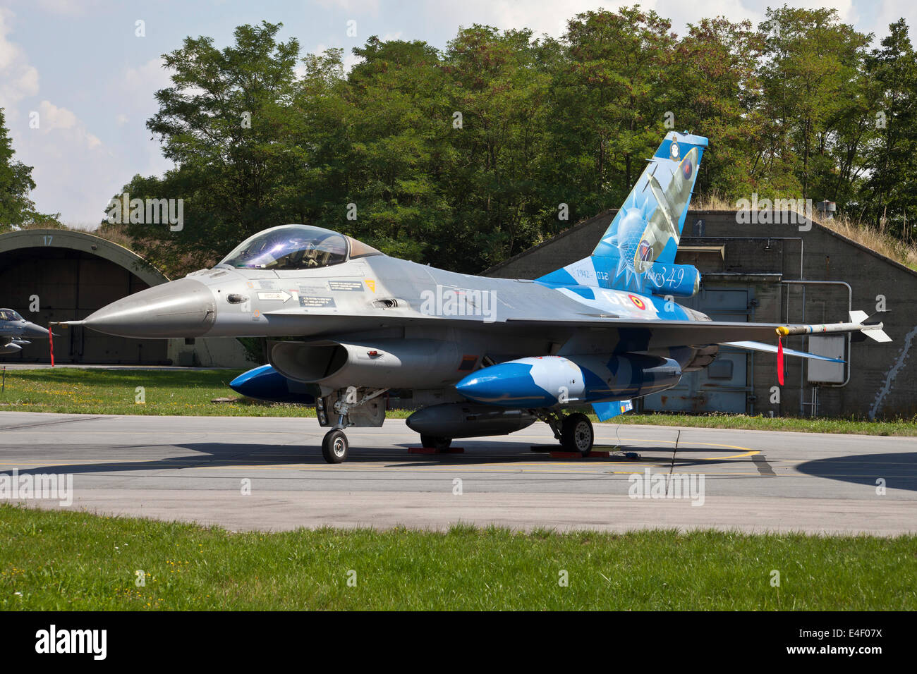 F-16M de la Force Aérienne Belge 349 Smaldeel, Neuburg, Allemagne. Banque D'Images