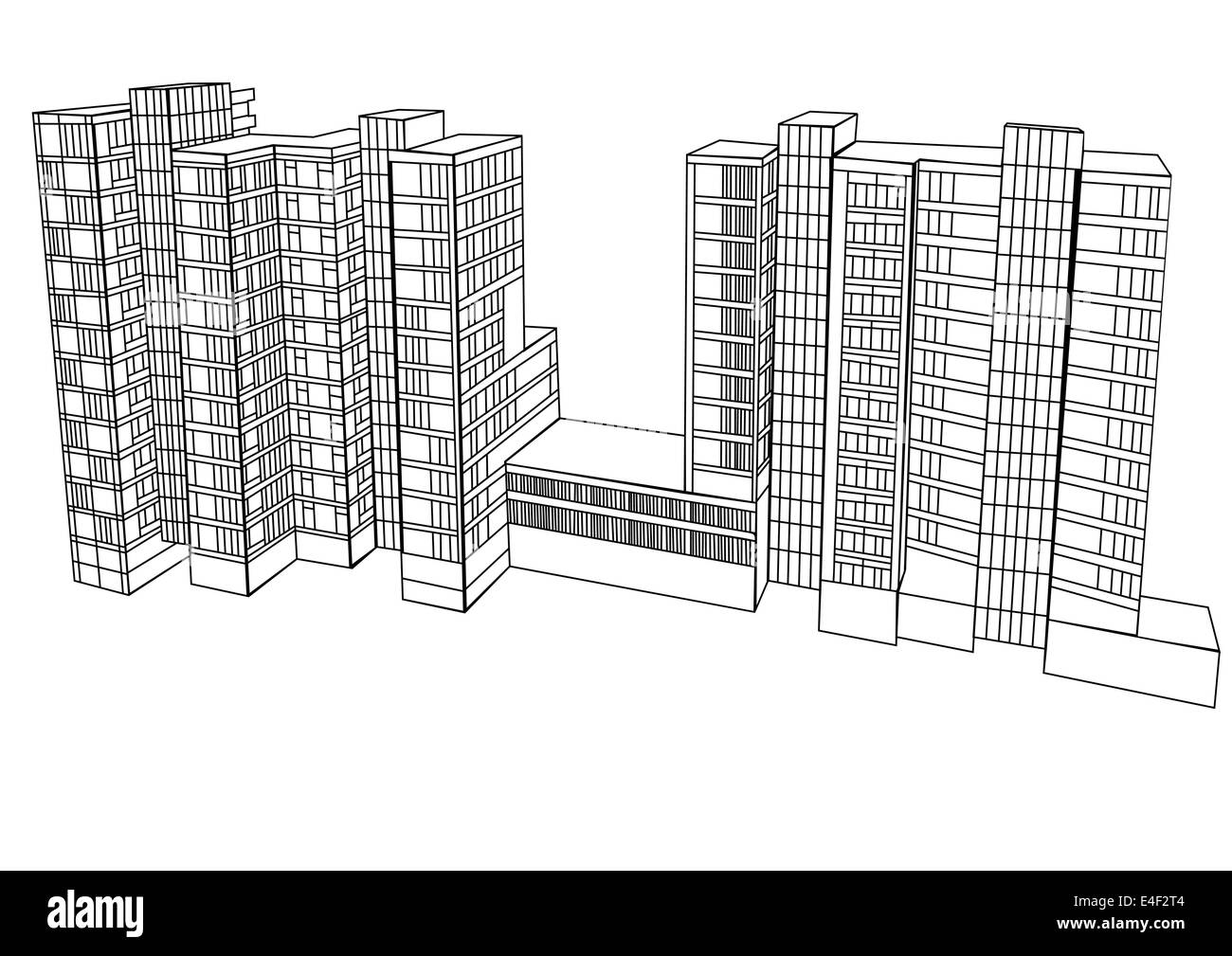 logement Complex Banque D'Images