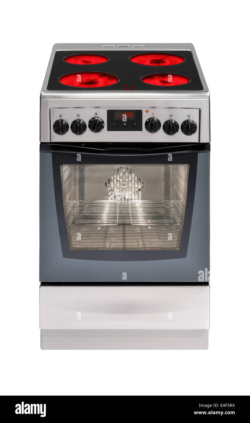 Cuisinière électrique isolated on white Banque D'Images