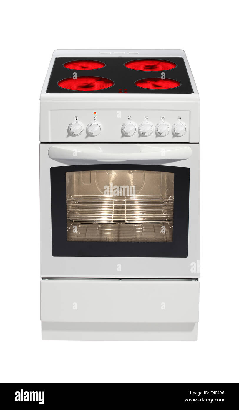 Cuisinière électrique isolated on white Banque D'Images